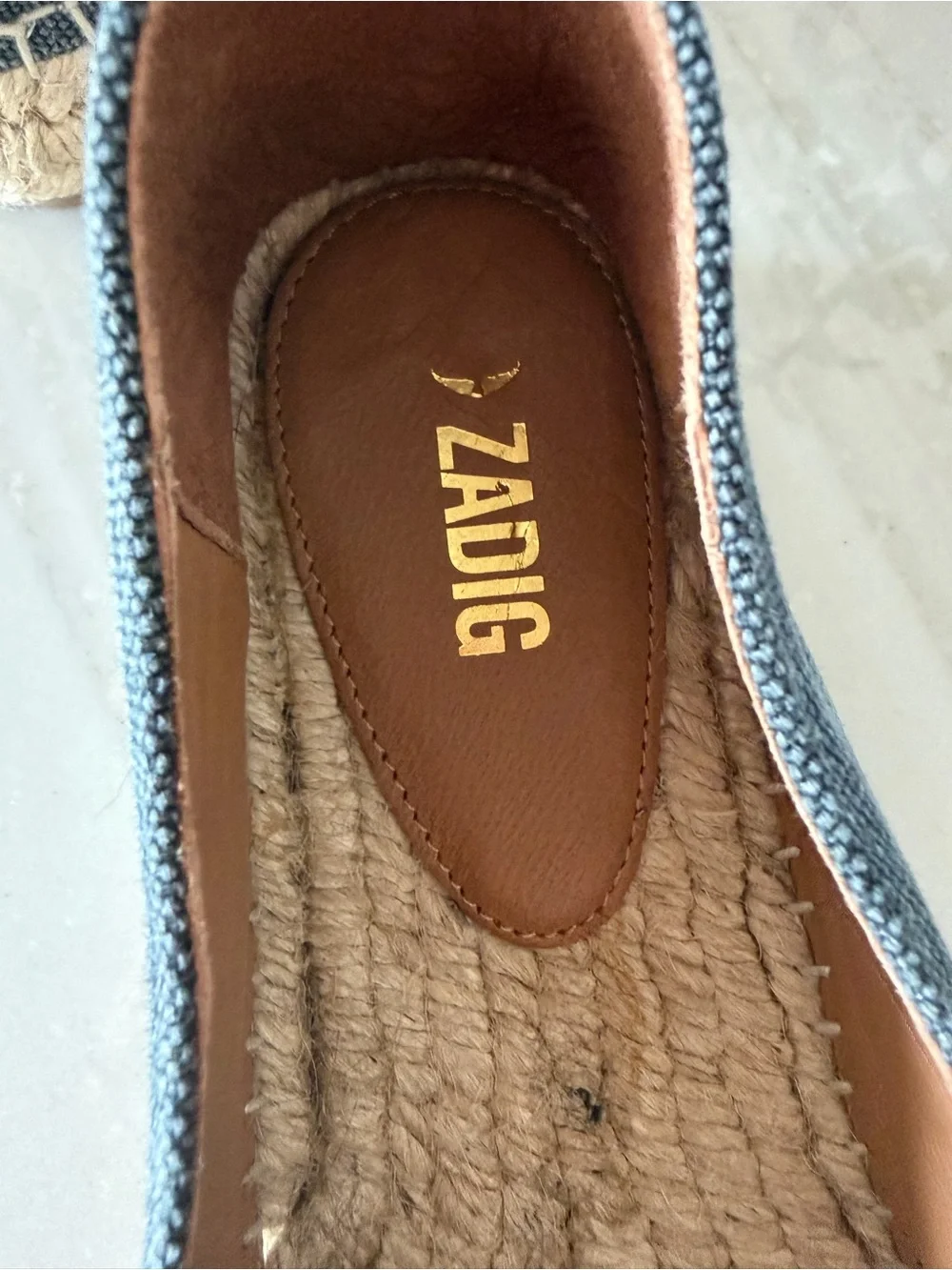 Women ZADIG & VOLTAIRE NWOB cotton canvas espadrilles-Gray-Sz 41, US 10